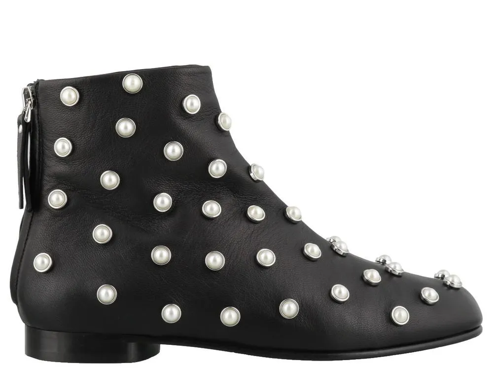3.1 Phillip Lim Nadia Pearl Detail Ankle Boots
