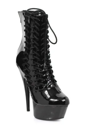 609-MILLA Ankle Boots  | Black  Patent