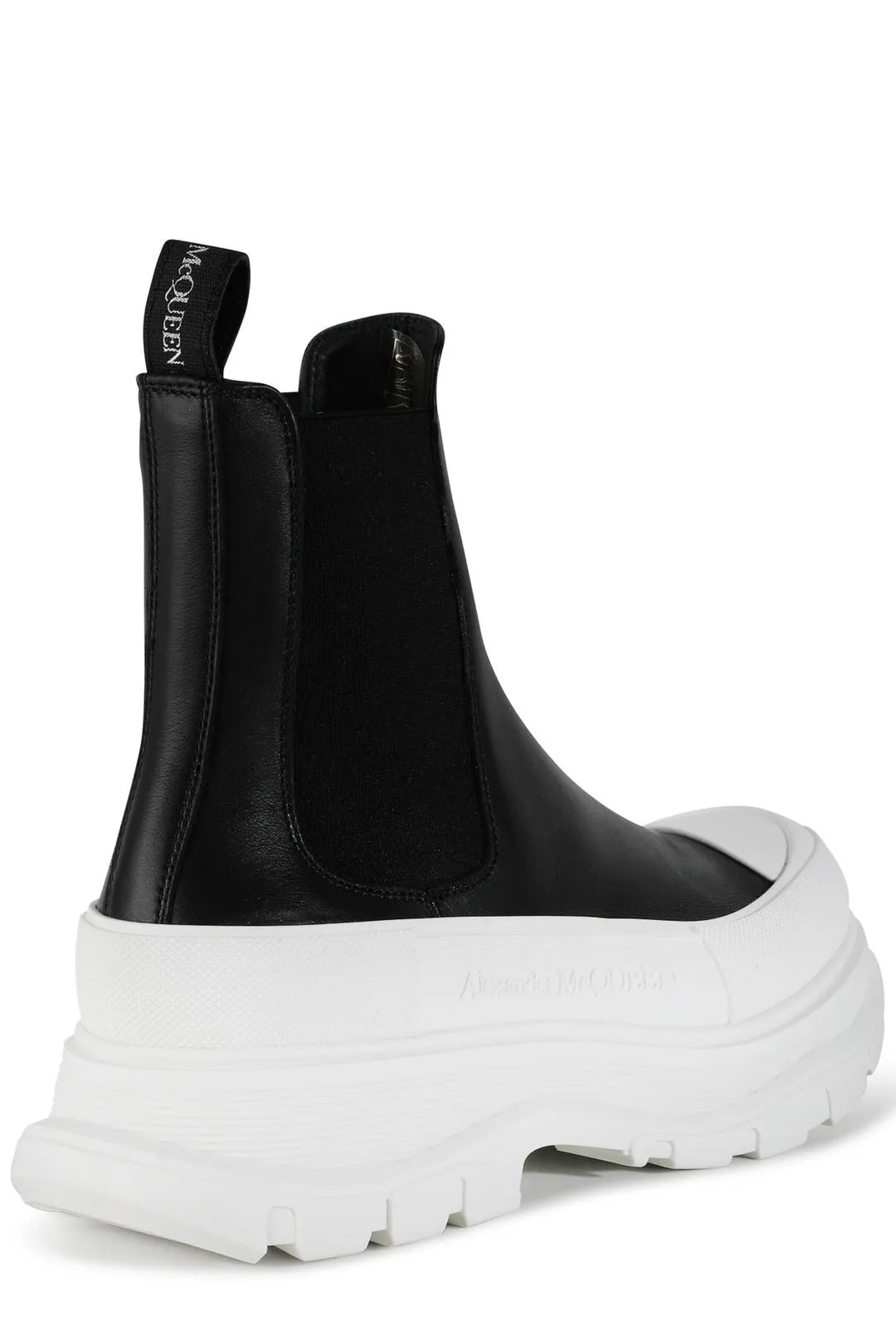 Alexander McQueen Logo Embossed Ankle Boots