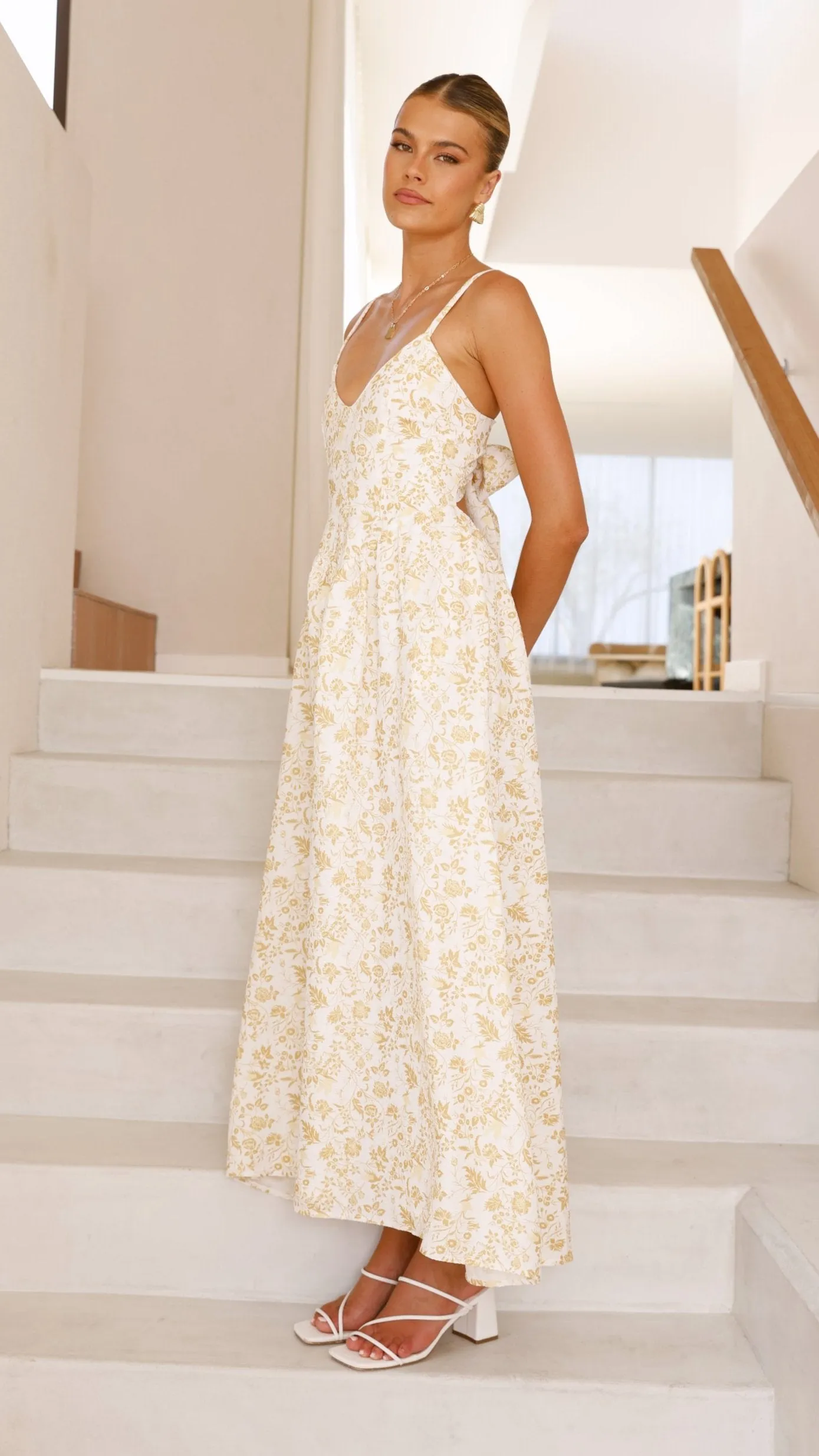 Azura Maxi Dress - Yellow Floral