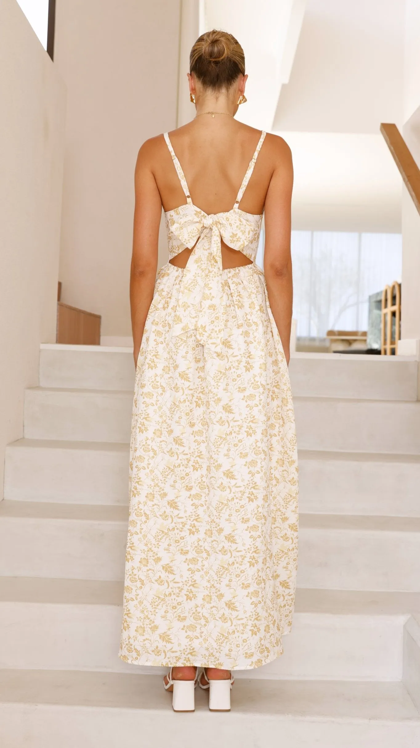 Azura Maxi Dress - Yellow Floral