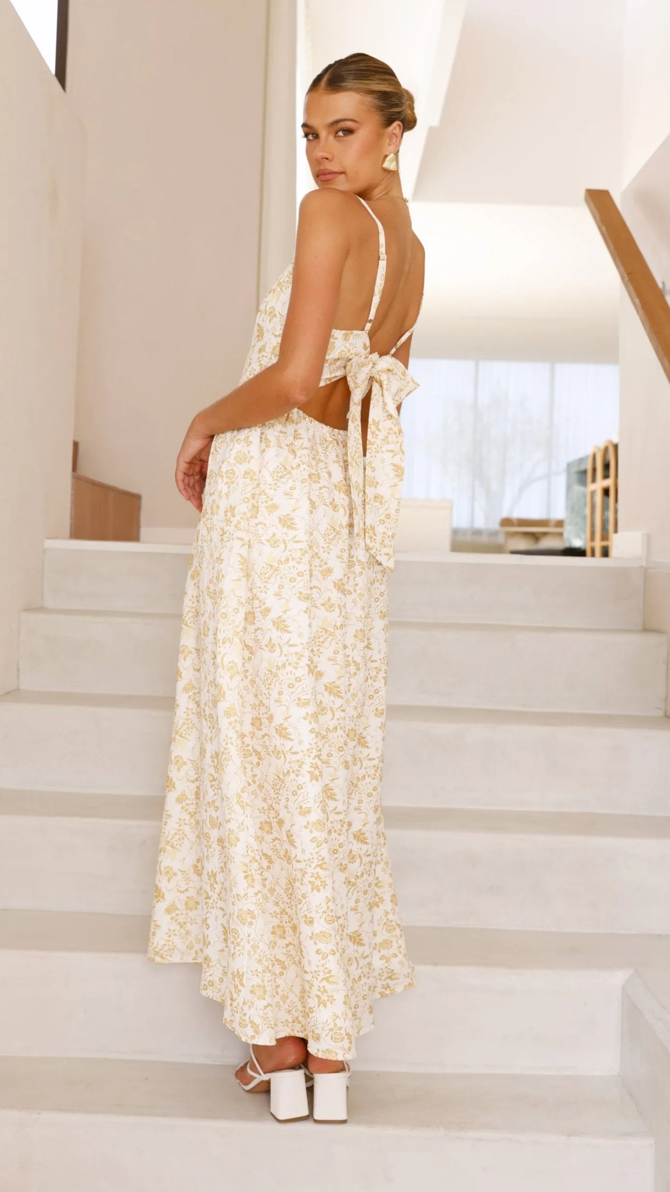 Azura Maxi Dress - Yellow Floral