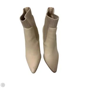 Boots Ankle Heels By Clothes Mentor In Cream, Size: 7