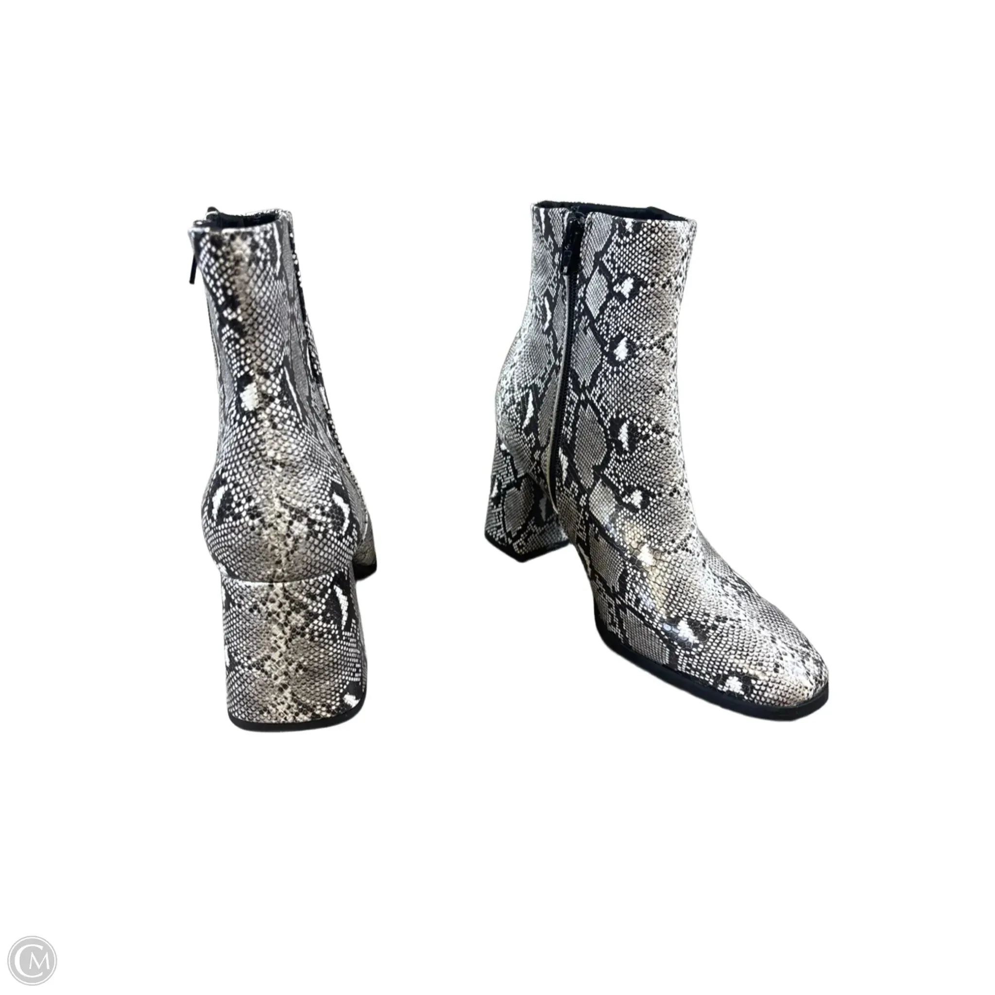 Boots Ankle Heels By Madden Girl In Snakeskin Print, Size: 9.5