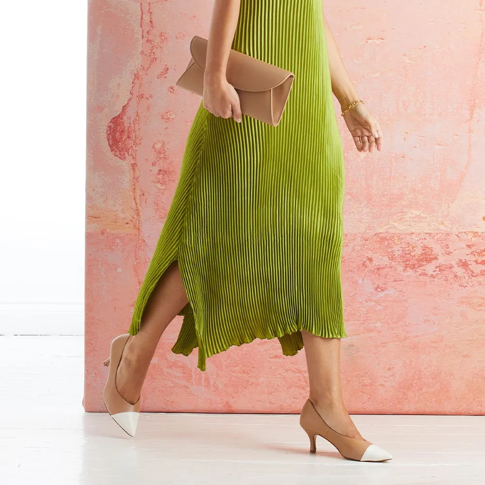 Cora: Nude & Cream Leather
