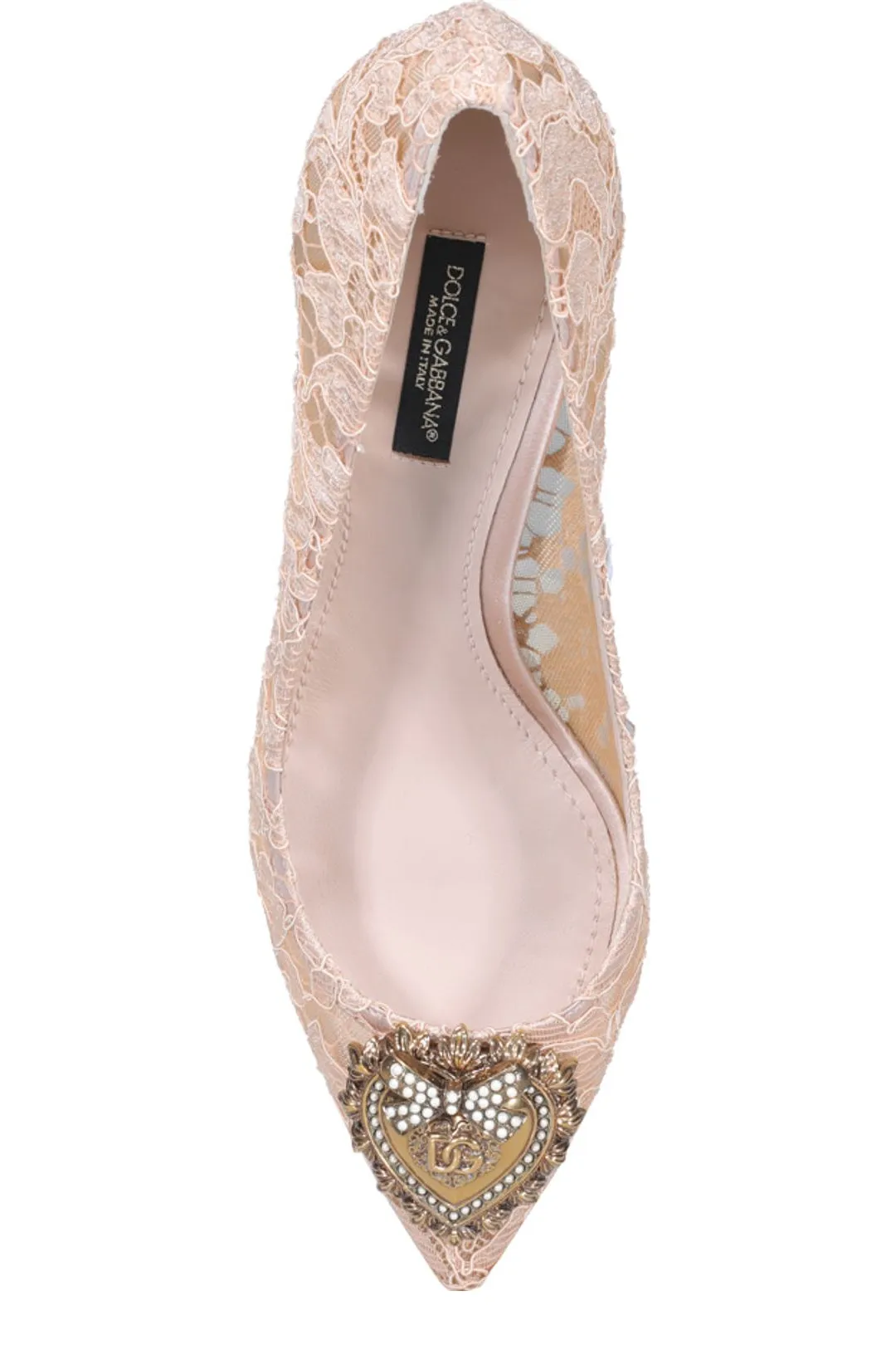 Dolce & Gabbana Lace Detailed Pointed-Toe Pumps
