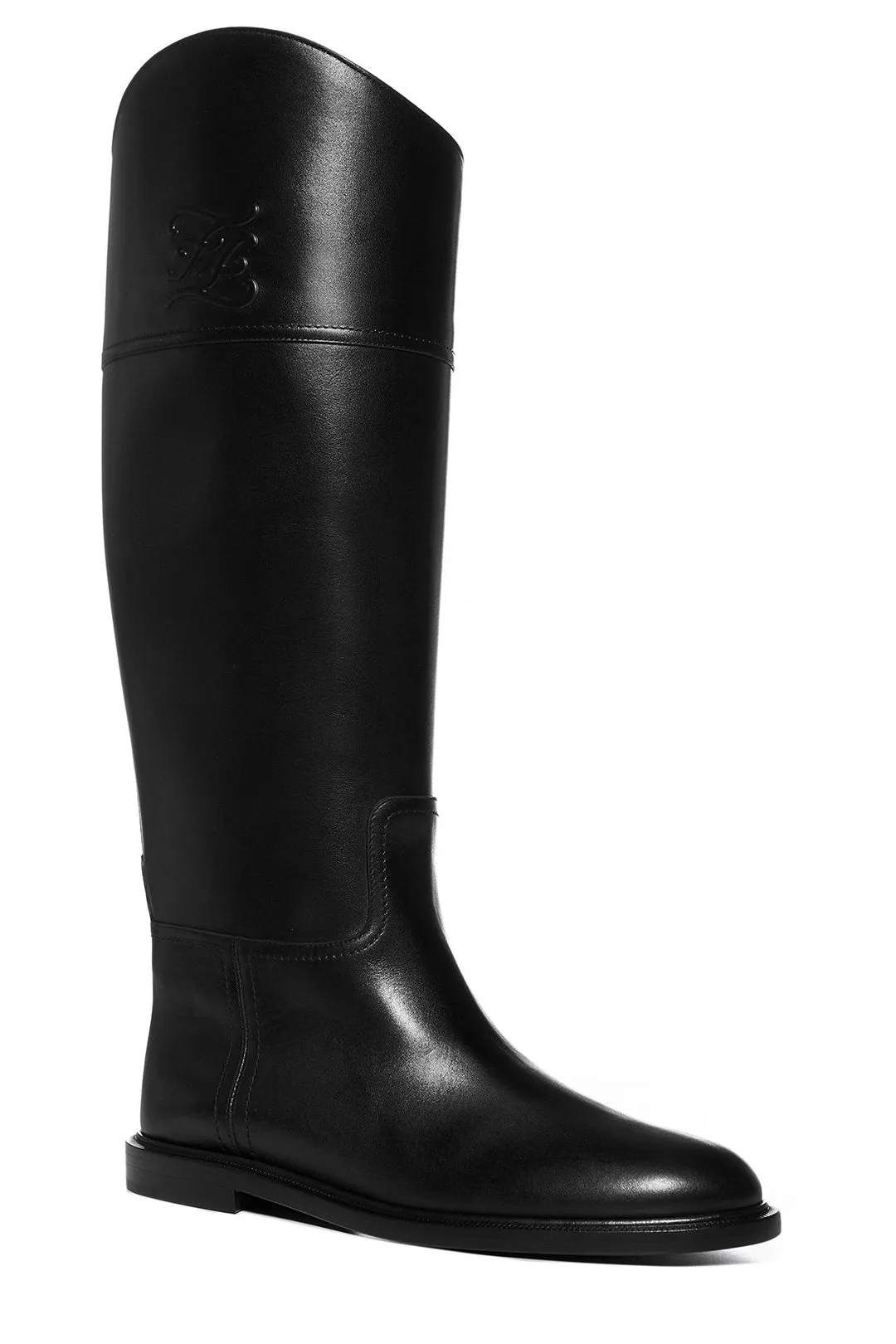Fendi Karligraphy Embossed Knee-High Boots