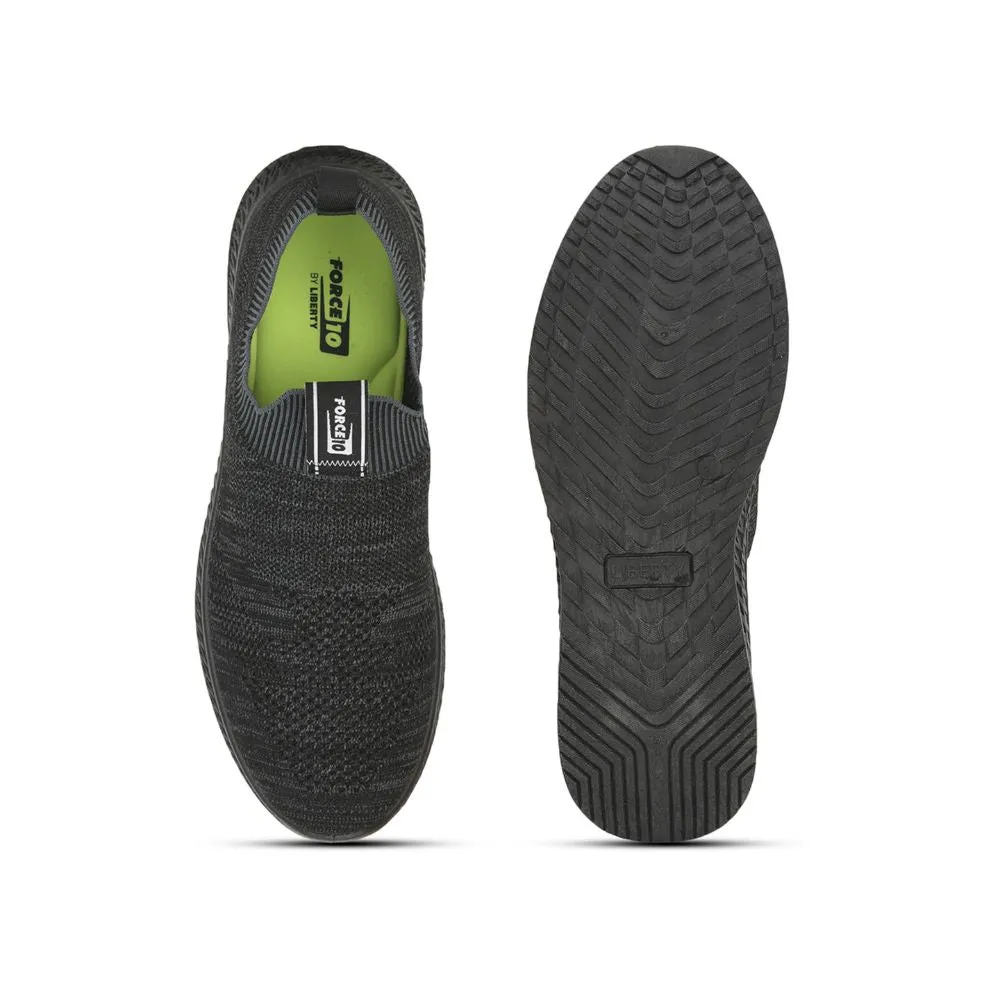 Force 10 Black Sports Non Lacing Shoe For Men ROKKY-1 By Liberty