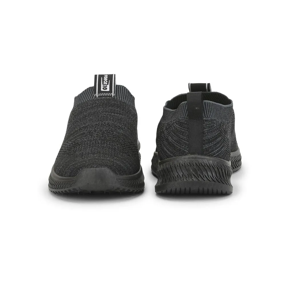 Force 10 Black Sports Non Lacing Shoe For Men ROKKY-1 By Liberty