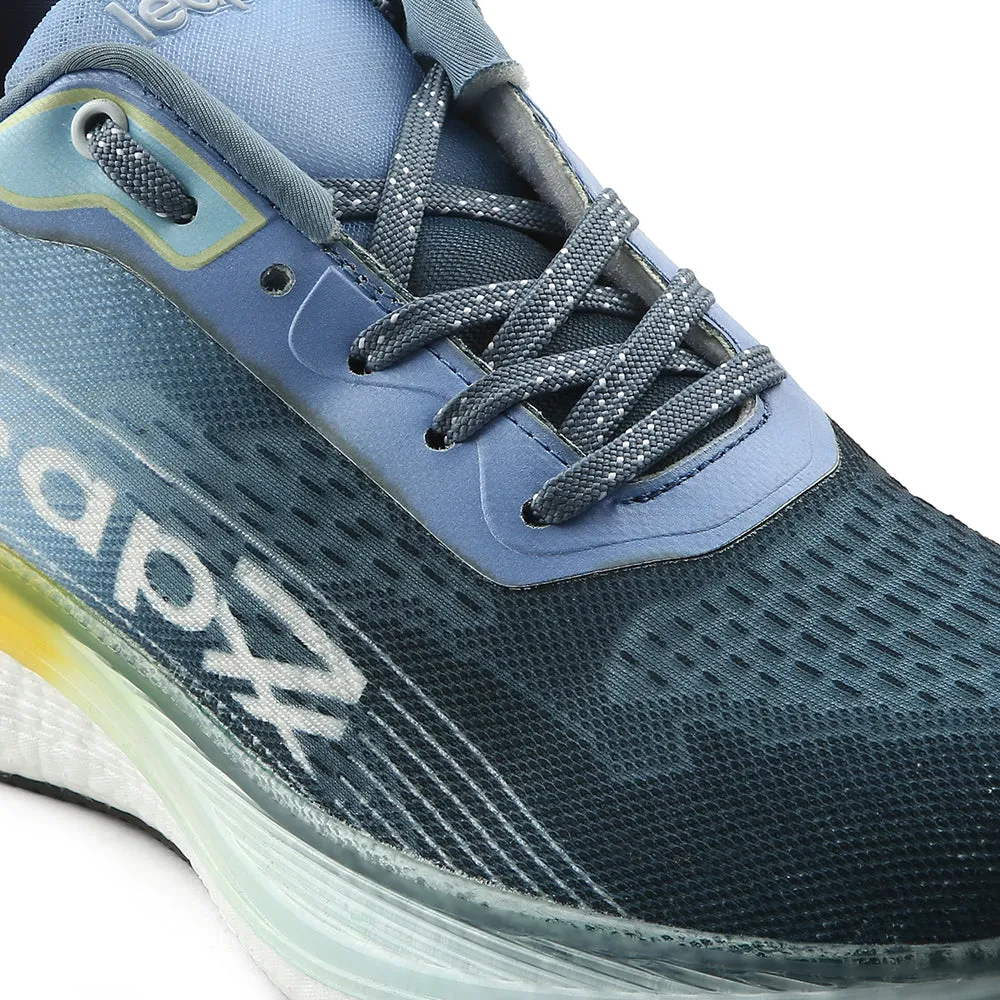 Leap7x Blue Sports Lacing Running Shoes For Men RWM-02 By Liberty