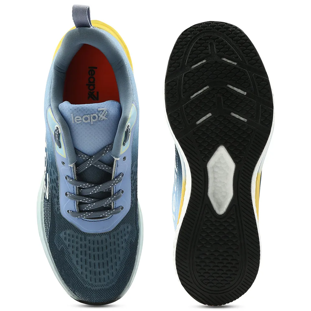 Leap7x Blue Sports Lacing Running Shoes For Men RWM-02 By Liberty