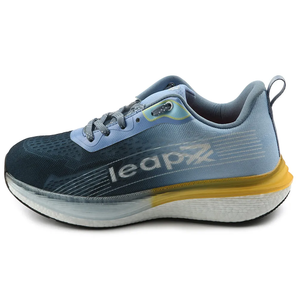 Leap7x Blue Sports Lacing Running Shoes For Men RWM-02 By Liberty