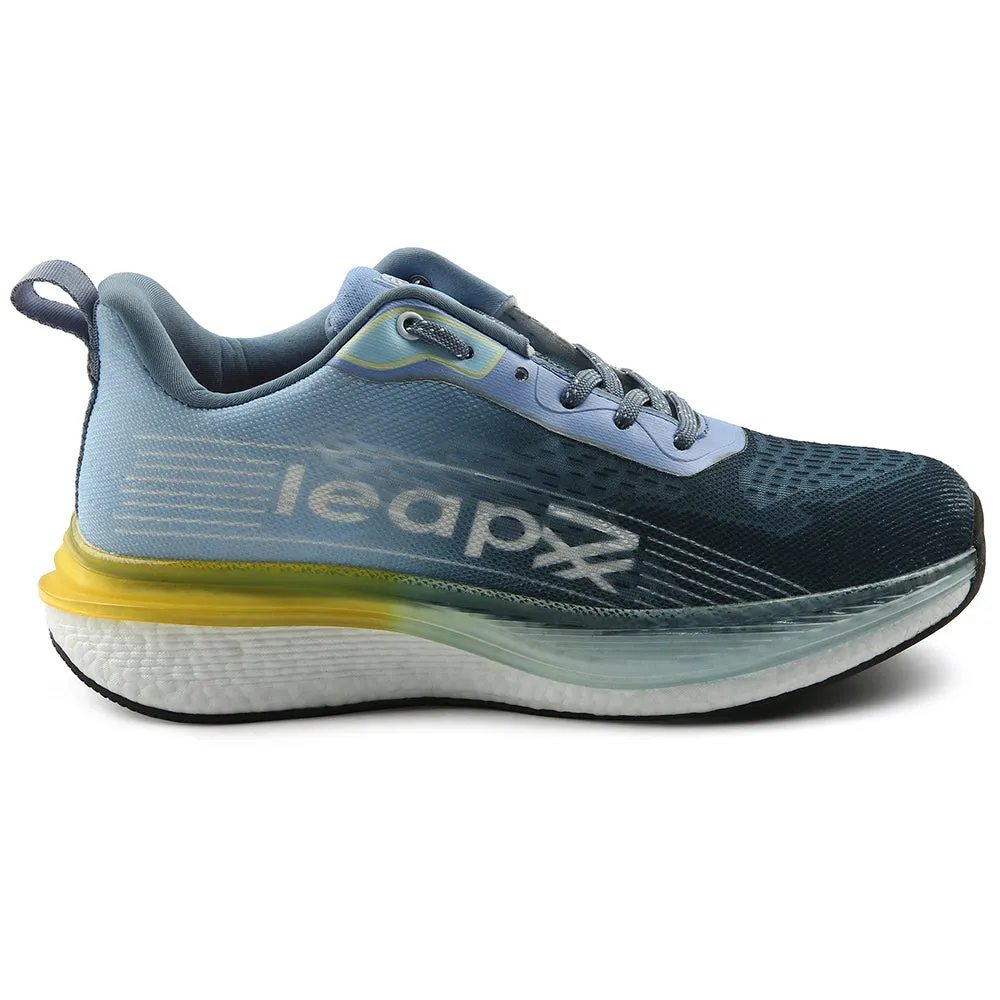 Leap7x Blue Sports Lacing Running Shoes For Men RWM-02 By Liberty