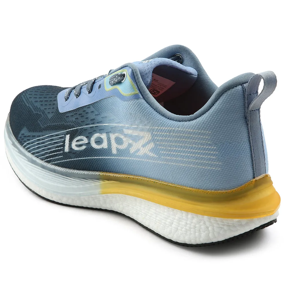 Leap7x Blue Sports Lacing Running Shoes For Men RWM-02 By Liberty