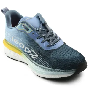 Leap7x Blue Sports Lacing Running Shoes For Men RWM-02 By Liberty