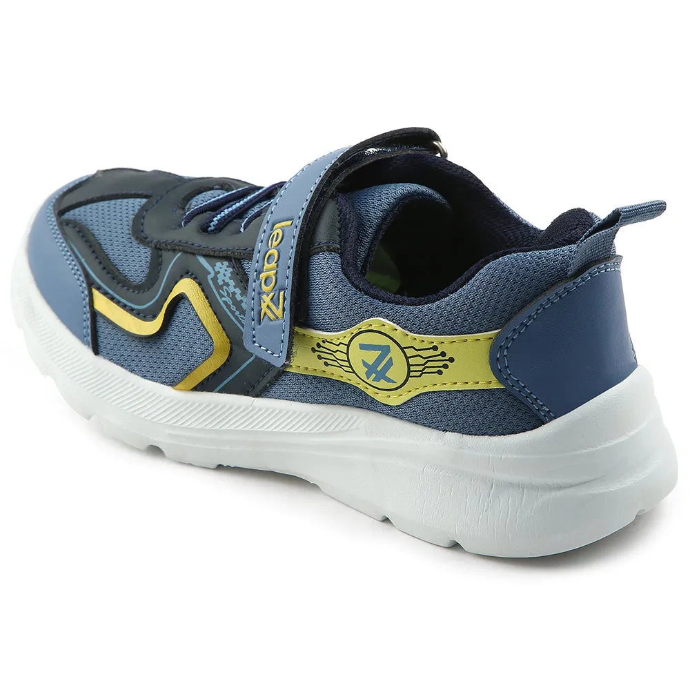 Leap7x Blue Sports Non Lacing Walking Shoes For Kids TRIVAGO-02 By Liberty