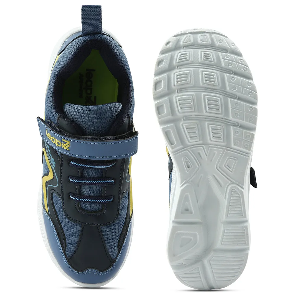 Leap7x Blue Sports Non Lacing Walking Shoes For Kids TRIVAGO-02 By Liberty