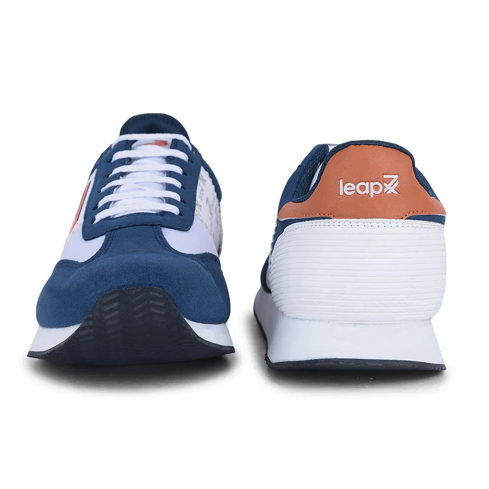 Leap7x Casual Teal Blue Lacing Sneakers For Men BACKAM-1E By Liberty