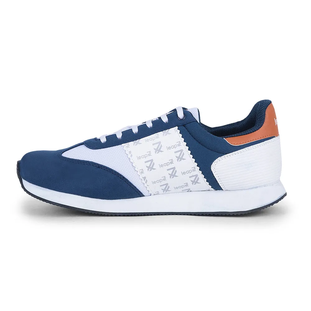 Leap7x Casual Teal Blue Lacing Sneakers For Men BACKAM-1E By Liberty