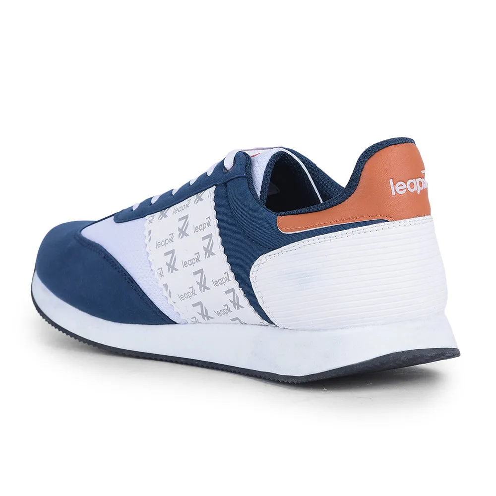 Leap7x Casual Teal Blue Lacing Sneakers For Men BACKAM-1E By Liberty