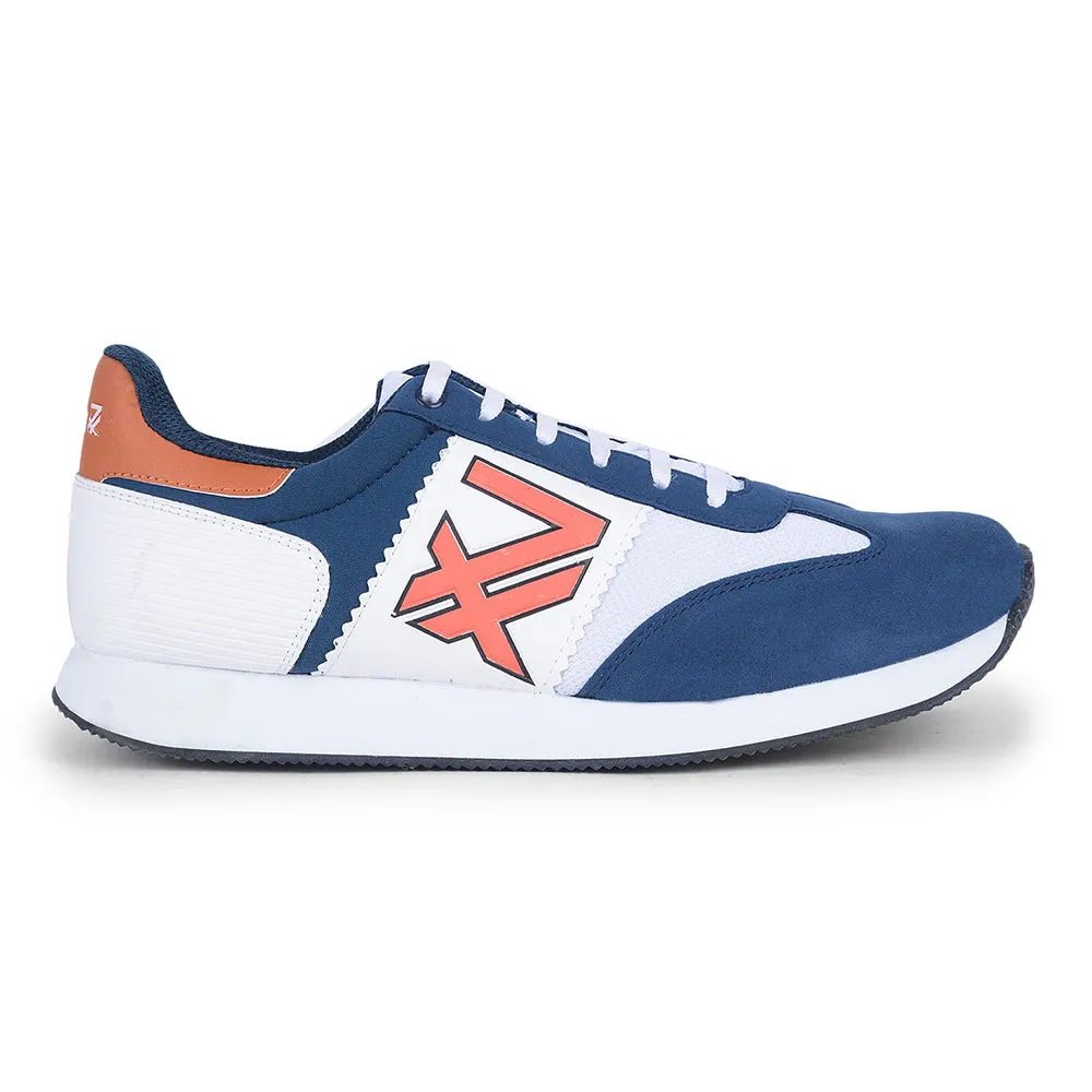 Leap7x Casual Teal Blue Lacing Sneakers For Men BACKAM-1E By Liberty