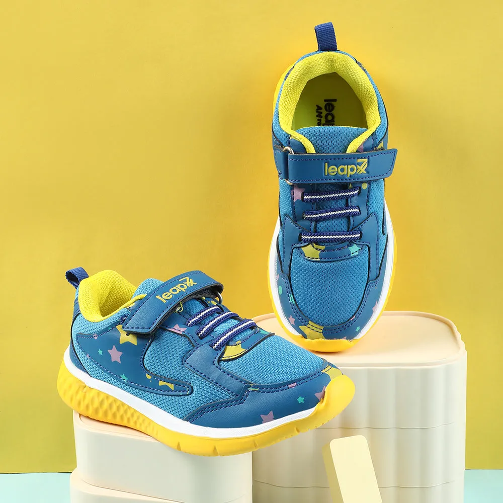 Leap7x Royal Blue Sports Non Lacing Walking Shoes For Kids JAMIE-51V By Liberty