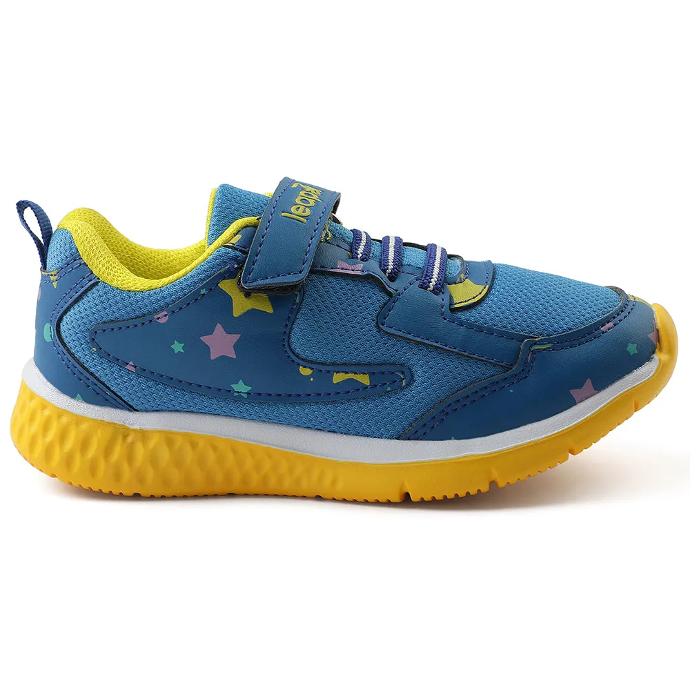 Leap7x Royal Blue Sports Non Lacing Walking Shoes For Kids JAMIE-51V By Liberty
