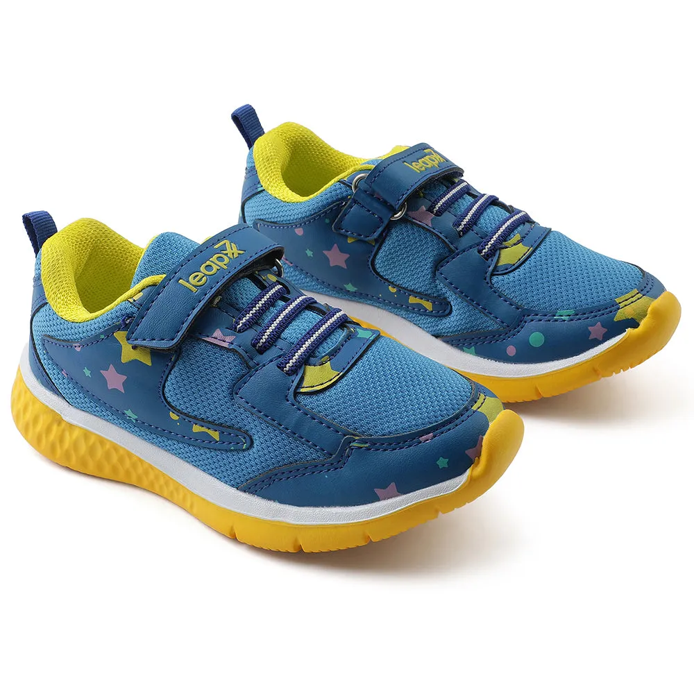 Leap7x Royal Blue Sports Non Lacing Walking Shoes For Kids JAMIE-51V By Liberty