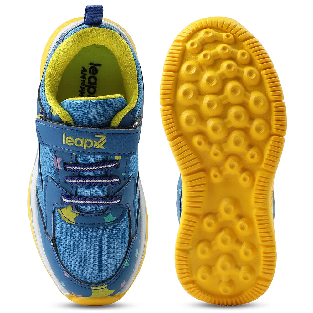 Leap7x Royal Blue Sports Non Lacing Walking Shoes For Kids JAMIE-51V By Liberty
