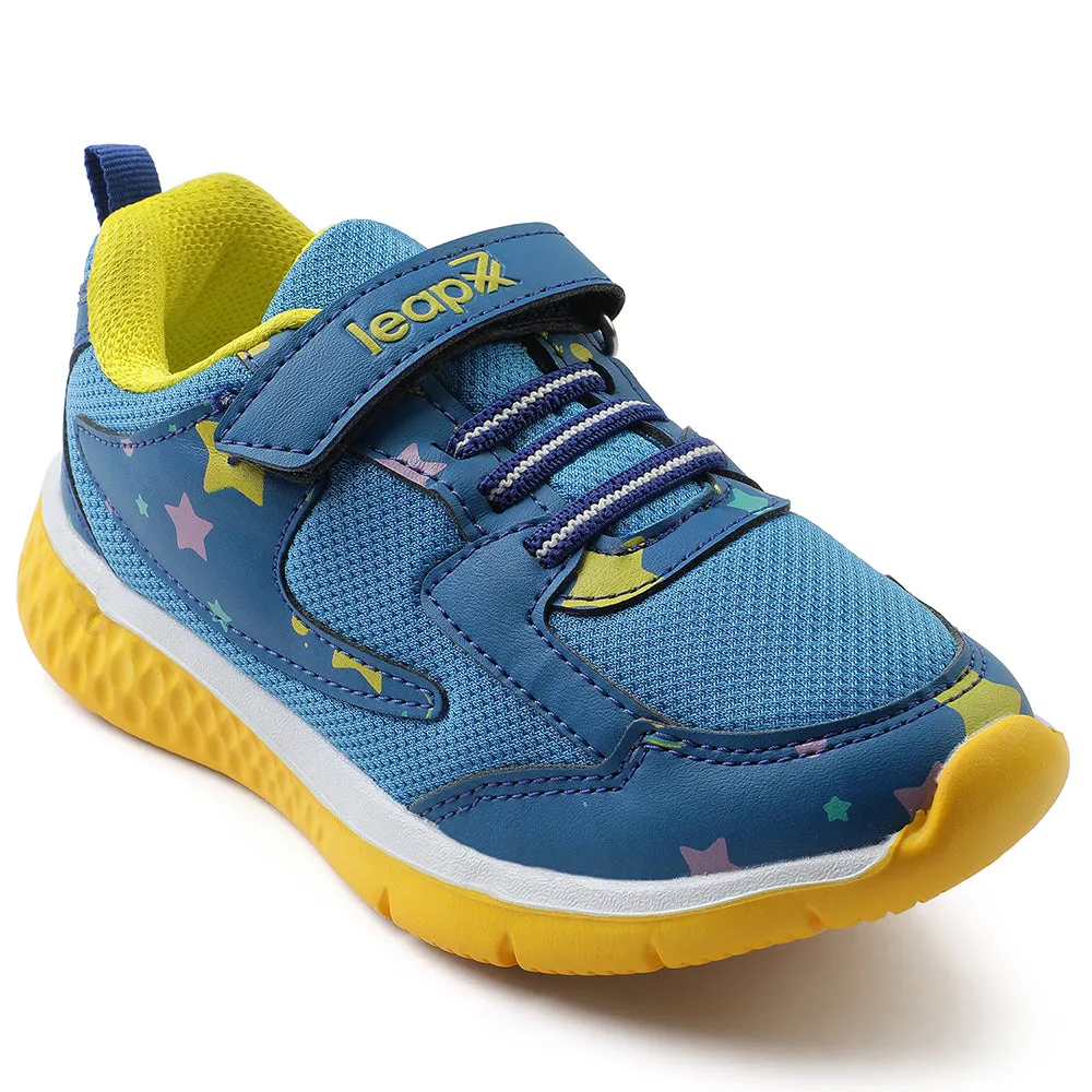 Leap7x Royal Blue Sports Non Lacing Walking Shoes For Kids JAMIE-51V By Liberty