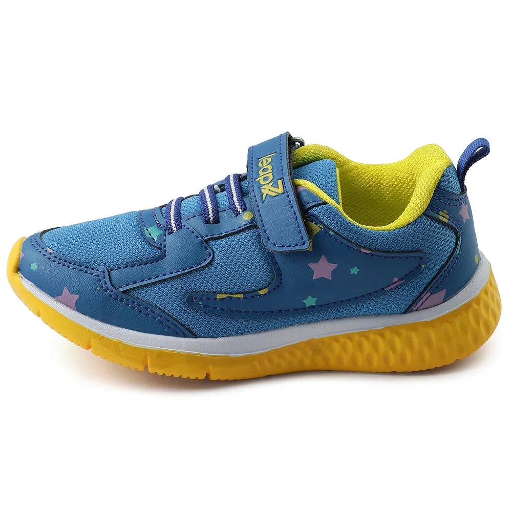 Leap7x Royal Blue Sports Non Lacing Walking Shoes For Kids JAMIE-51V By Liberty