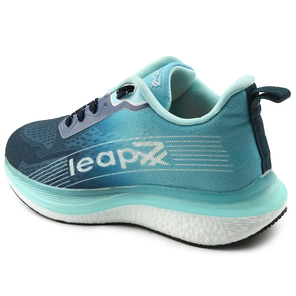 Leap7x Sea Green Sports Lacing Running Shoes For Men RWM-02 By Liberty