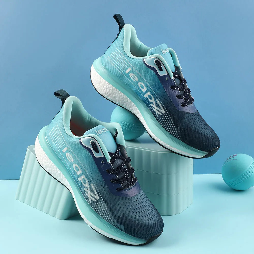 Leap7x Sea Green Sports Lacing Running Shoes For Men RWM-02 By Liberty