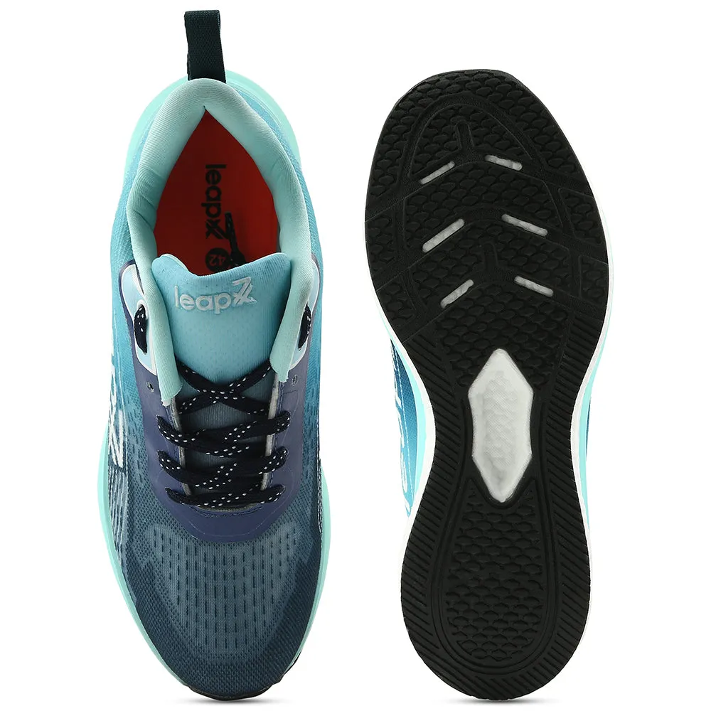 Leap7x Sea Green Sports Lacing Running Shoes For Men RWM-02 By Liberty