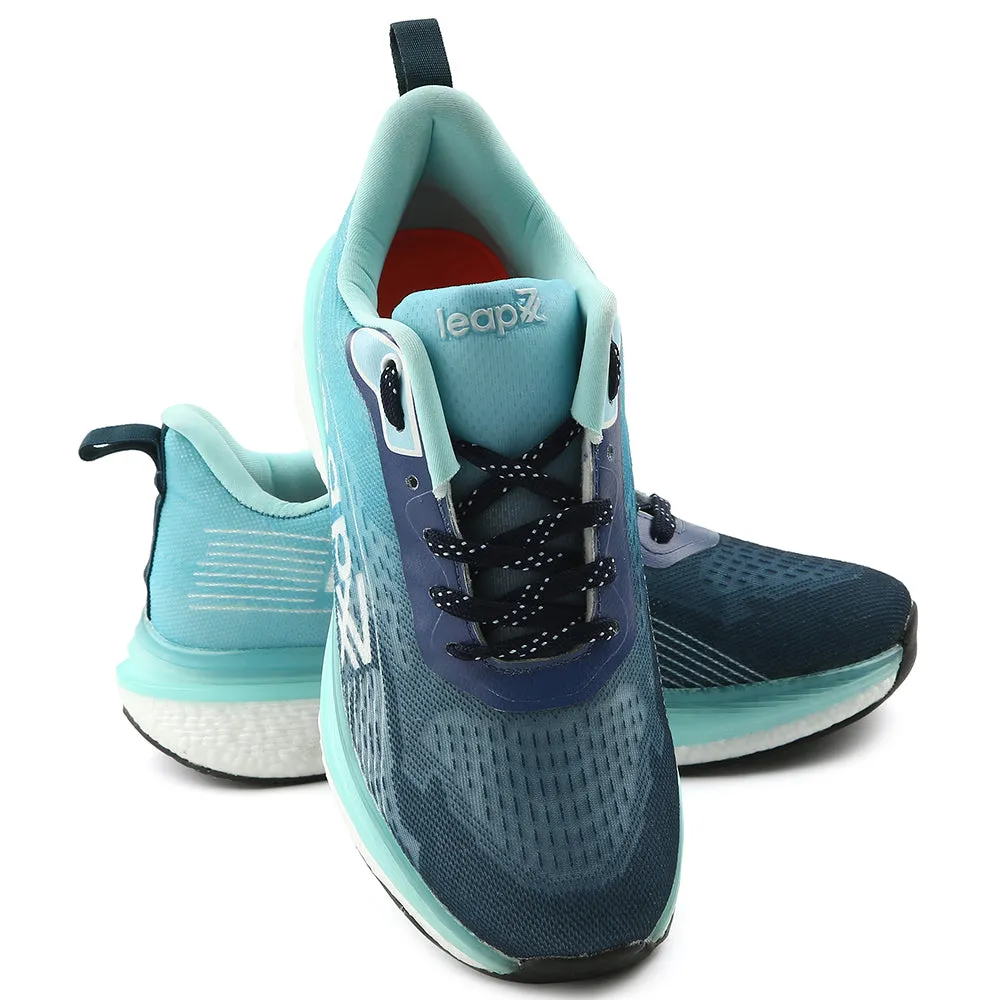 Leap7x Sea Green Sports Lacing Running Shoes For Men RWM-02 By Liberty