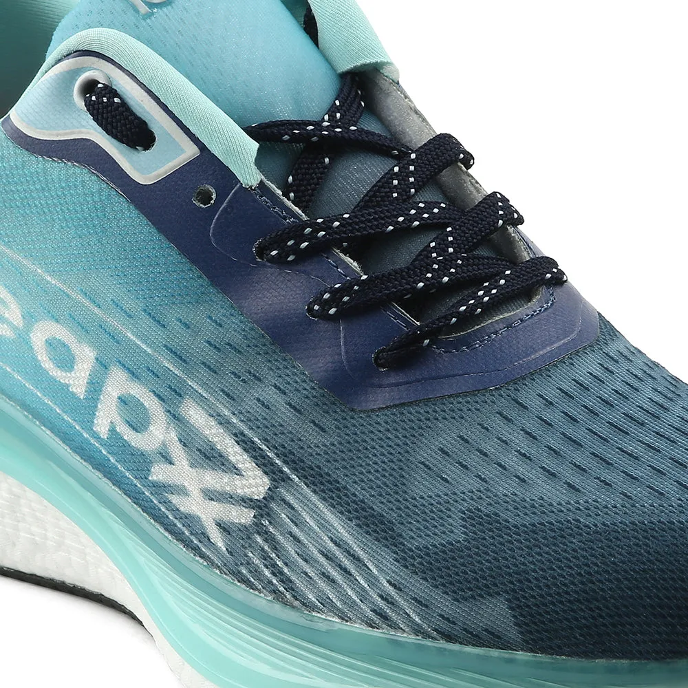 Leap7x Sea Green Sports Lacing Running Shoes For Men RWM-02 By Liberty