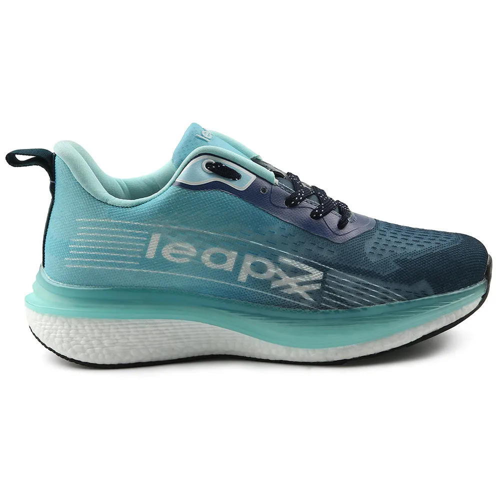 Leap7x Sea Green Sports Lacing Running Shoes For Men RWM-02 By Liberty