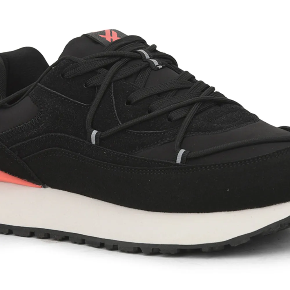 Leap7x Sports Lacing Running Shoes For Men (Black) XL-TG-05 By Liberty