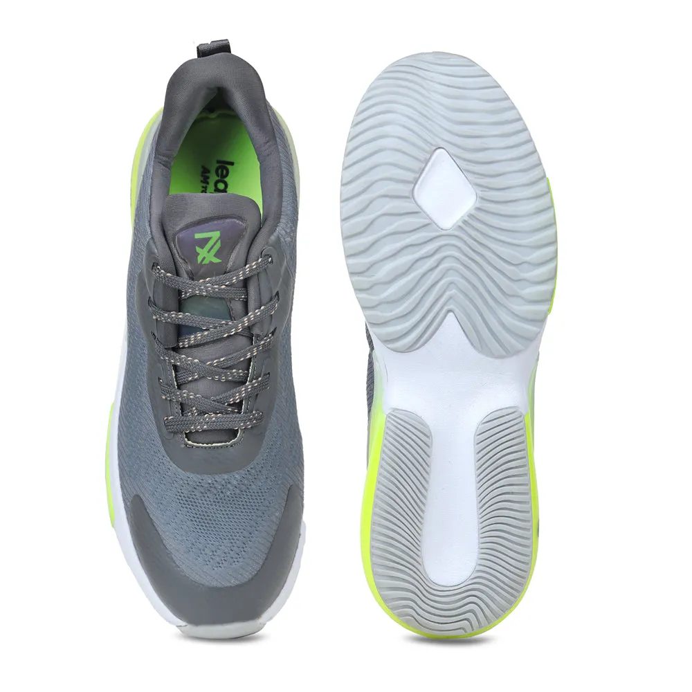 Leap7x Sports Lacing Shoes For Men (Grey) SOYUZ By Liberty