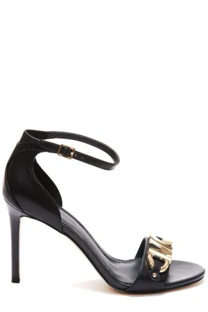 Michael Kors Logo Plaque Ankle Strap Sandals