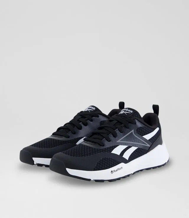 REEBOK KID'S ENERGEN RUN 3 BLACK/WHITE RUNNING SHOES