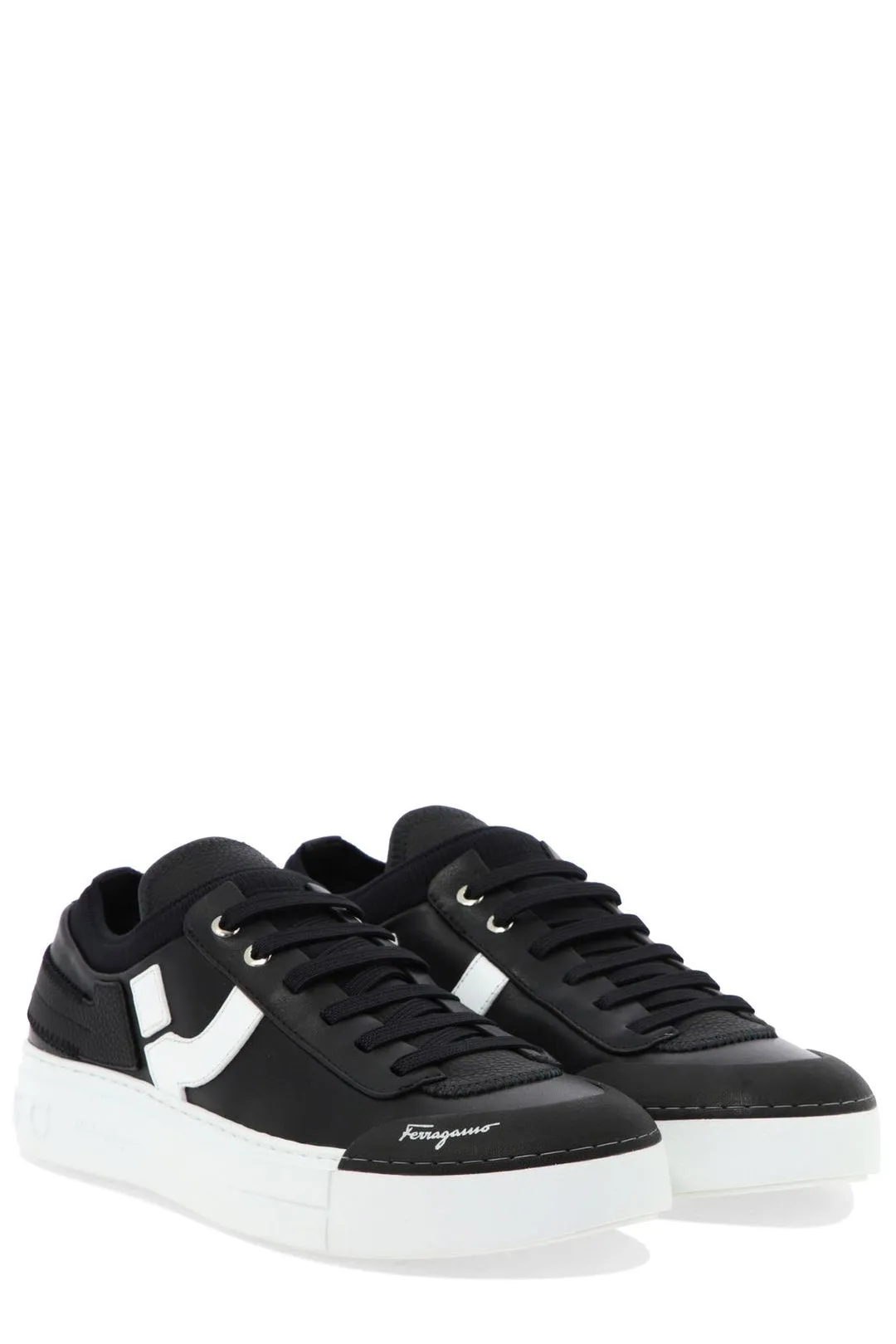 Salvatore Ferragamo Gancini Patch Sneakers