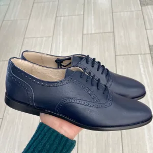 Spain Co Navy Leather Dress Shoe