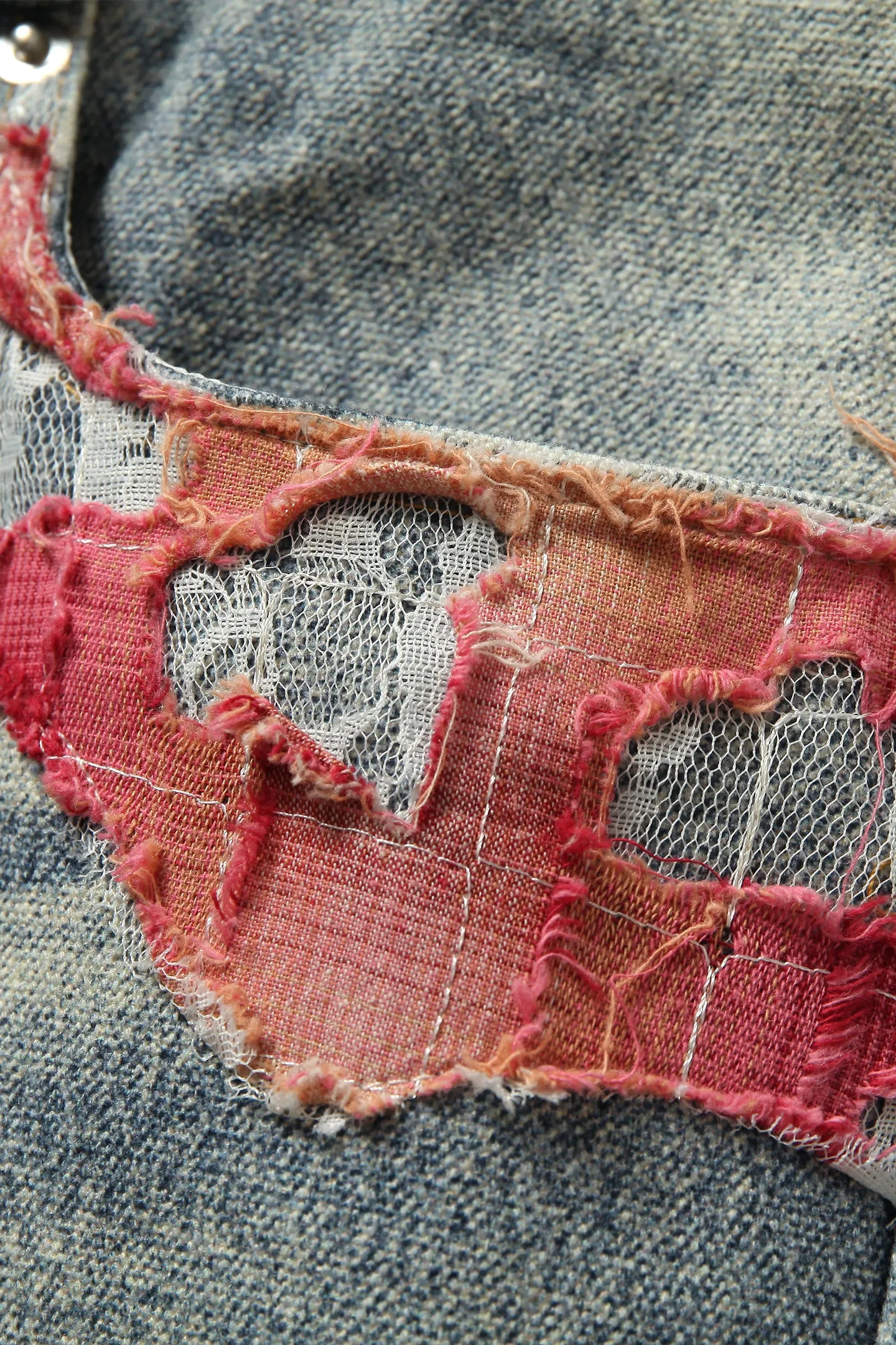 Sunset Cloud Lace Print Denim Jacket/Pants