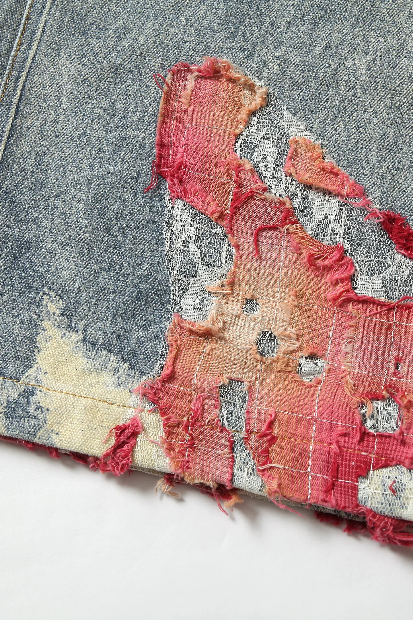 Sunset Cloud Lace Print Denim Jacket/Pants