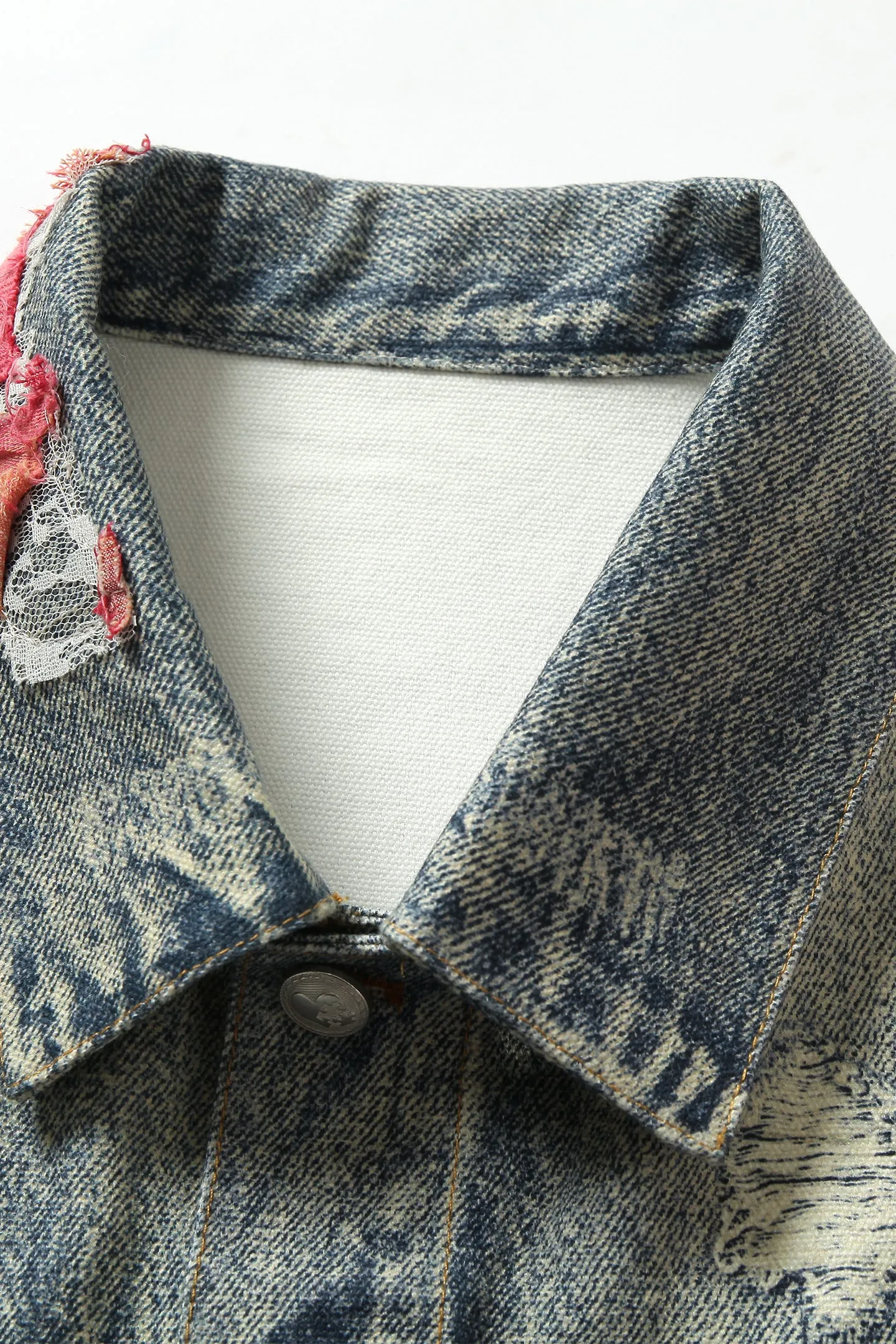 Sunset Cloud Lace Print Denim Jacket/Pants