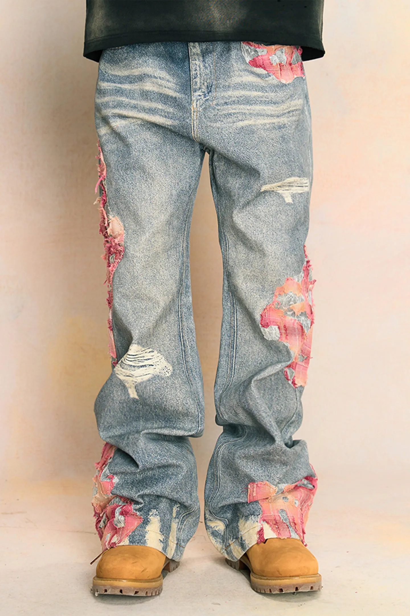 Sunset Cloud Lace Print Denim Jacket/Pants