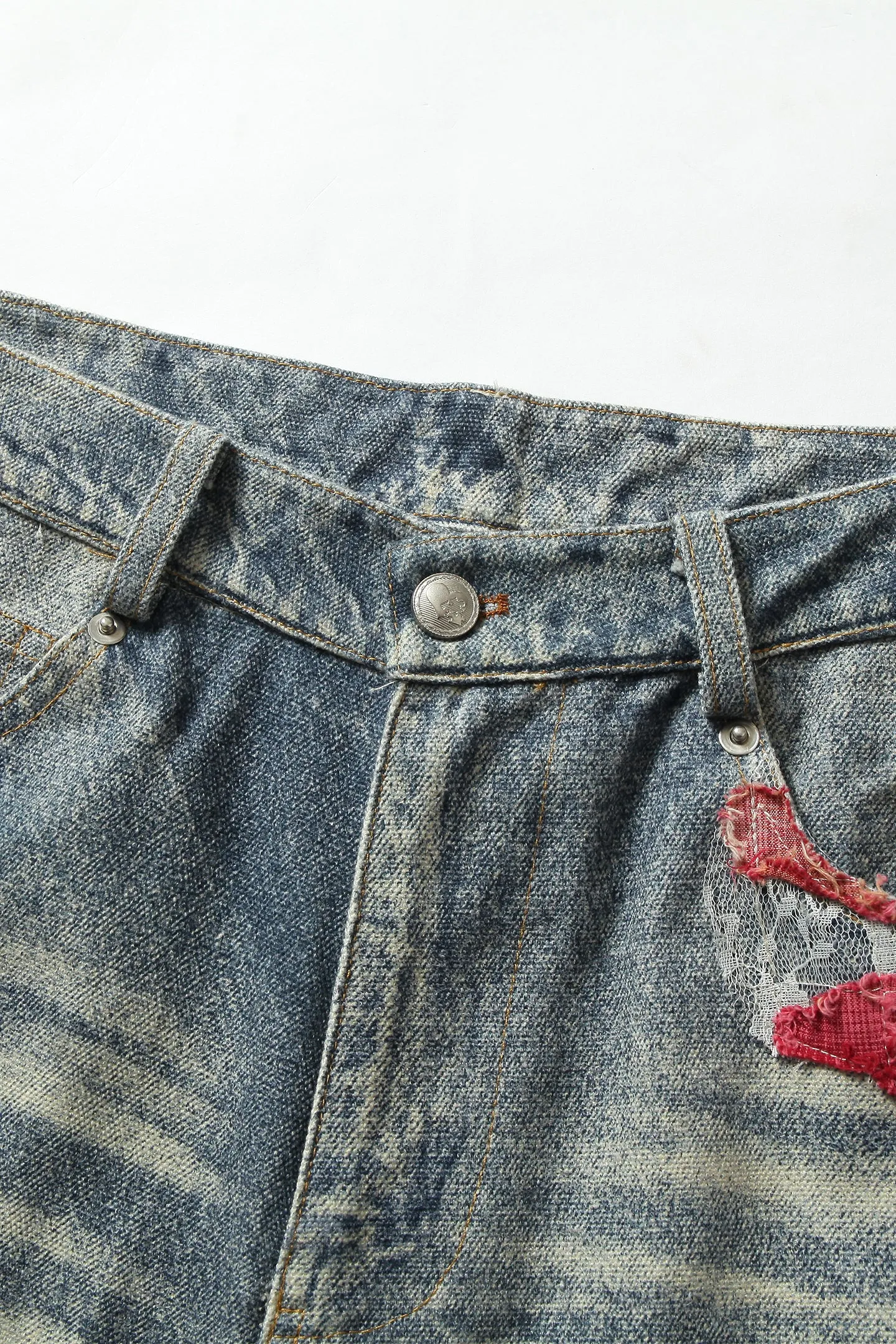 Sunset Cloud Lace Print Denim Jacket/Pants