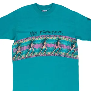 VINTAGE HONOLULU MARATHON FINISHER 1990 TEE SHIRT LARGE MADE IN USA